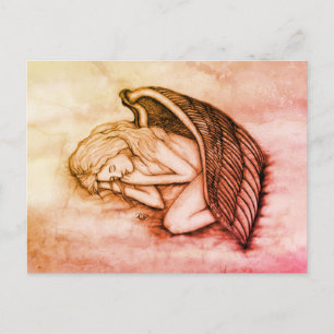 A sleeping Angel on the heavens clouds Postcard
