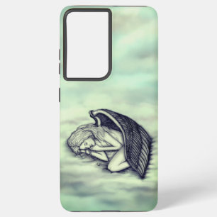 A sleeping Angel on the heavens clouds Samsung Galaxy Case