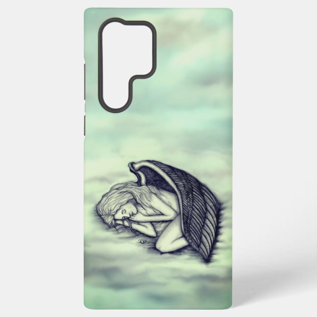 A sleeping Angel on the heavens clouds Samsung Galaxy S22 Ultra Case (Back)