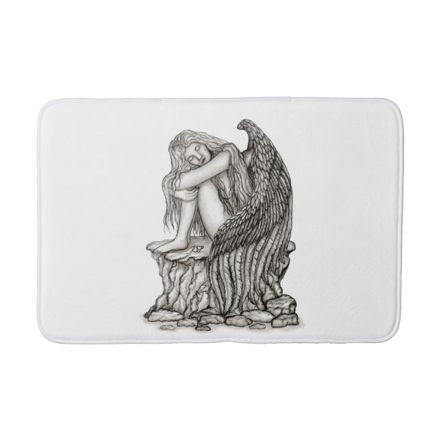 A sleeping Angel on the Stone Bath Mat (Front)
