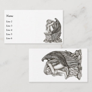 A sleeping Angel on the Stone Business Card