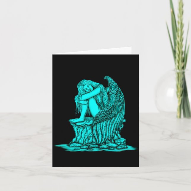 A sleeping Angel on the Stone Card (Front)