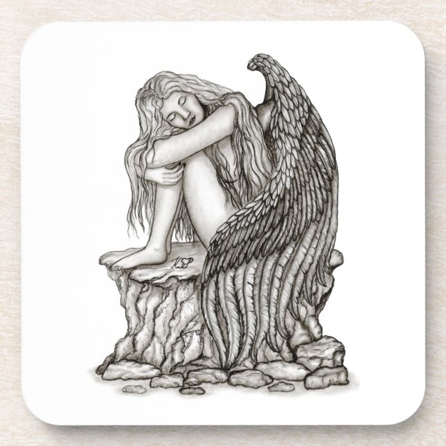 A sleeping Angel on the Stone Coaster (Front)