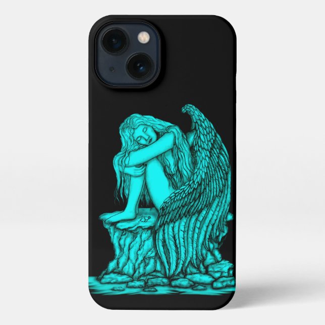A sleeping Angel on the Stone iPhone Case (Back)