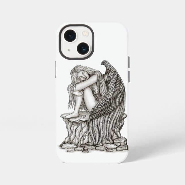 A sleeping Angel on the Stone iPhone Case (Back)
