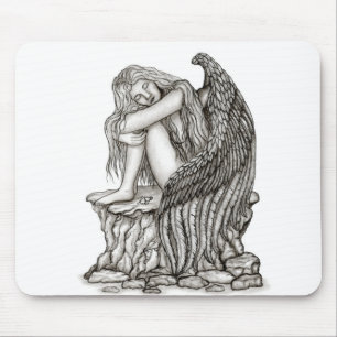 A sleeping Angel on the Stone Mouse Pad