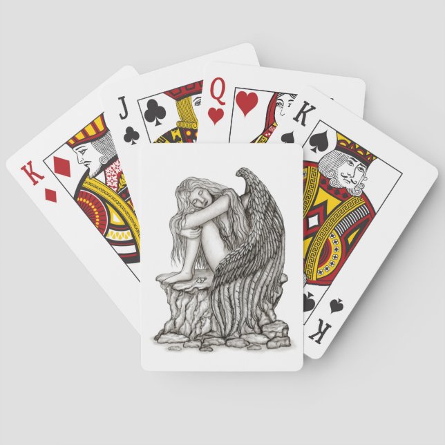 A sleeping Angel on the Stone Playing Cards (Back)
