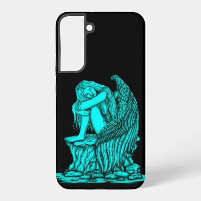 A sleeping Angel on the Stone Samsung Galaxy S22+ Case (Back)