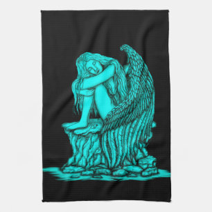 A sleeping Angel on the Stone Tea Towel