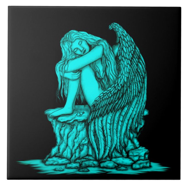 A sleeping Angel on the Stone Tile (Front)