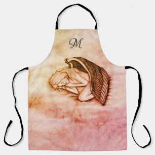 A sleeping Angel , personalise own Monogram Apron