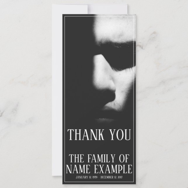 A sleeping face in half shadow (Front)