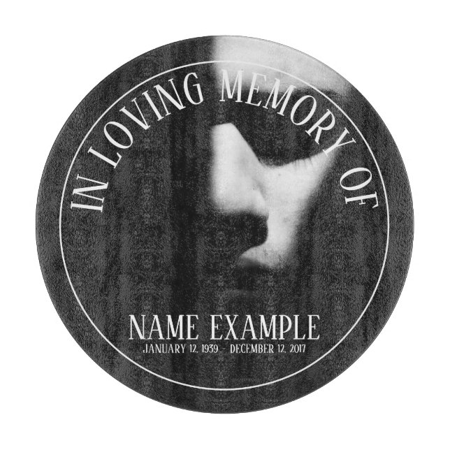 A sleeping face in half shadow cutting board (Front)