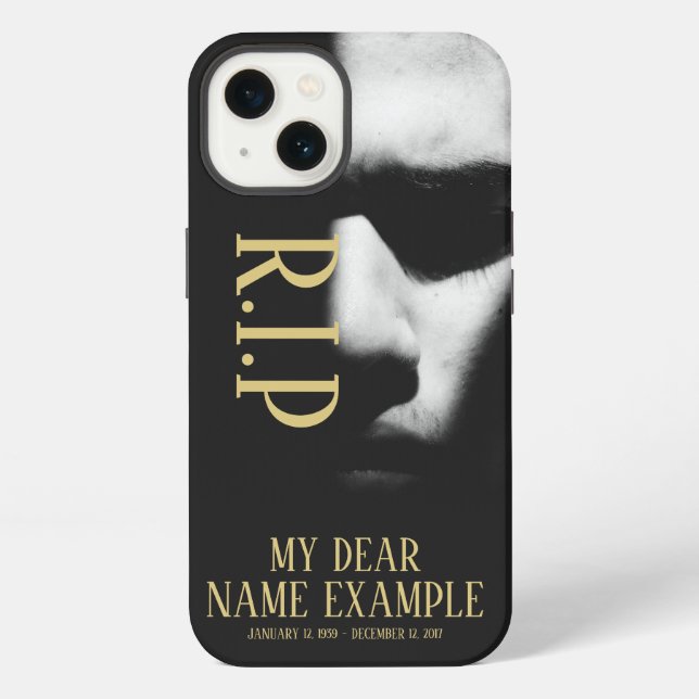 A sleeping face in half shadow iPhone case (Back)