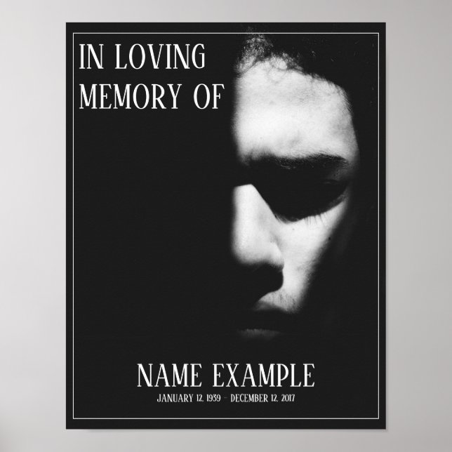 A sleeping face in half shadow poster (Front)