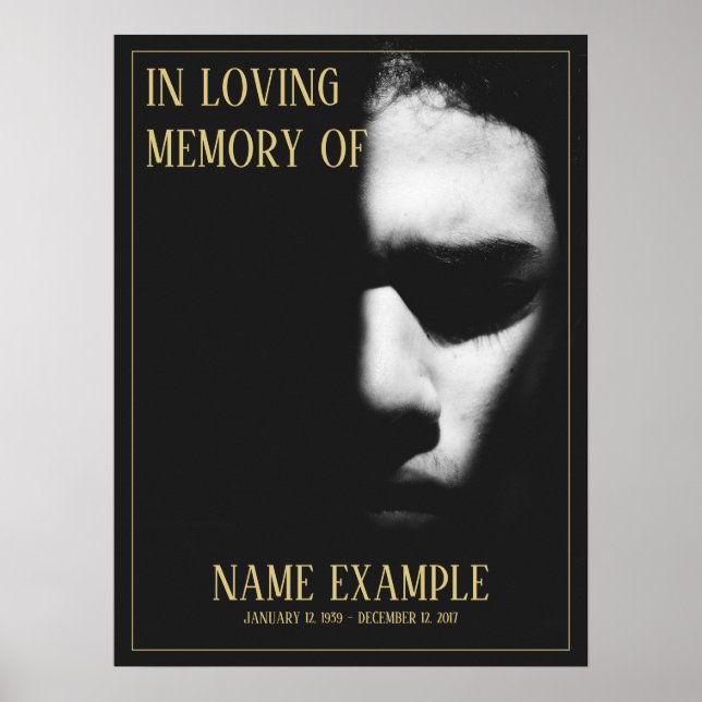 A sleeping face in half shadow poster (Front)