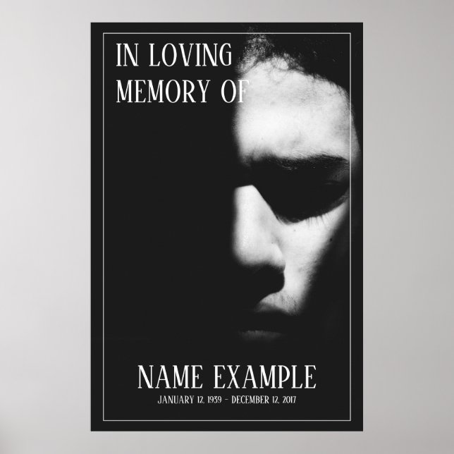 A sleeping face in half shadow poster (Front)