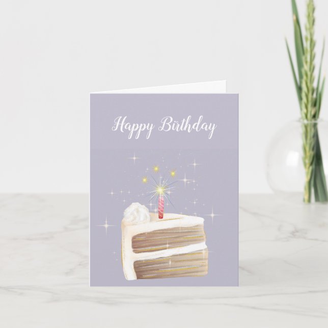 A Slice Of Cake Birthday Card (Front)