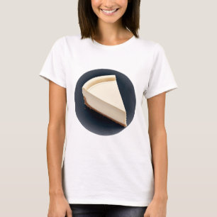 A Slice of Cheesecake with a Dark Background T-Shirt