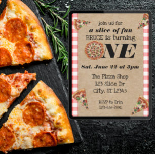 A Slice of Fun 1st Birthday Invitation