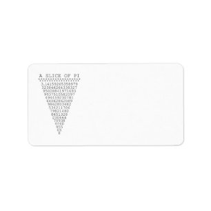 A Slice of Pi Numbers Label