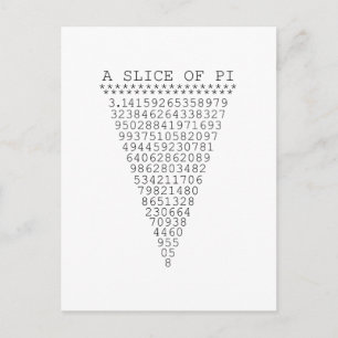 A Slice of Pi Numbers Postcard