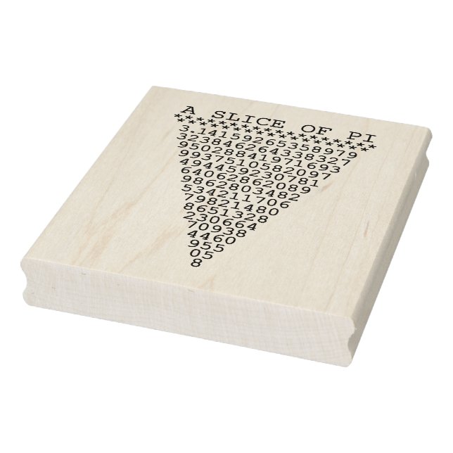 A Slice of Pi Rubber Stamp (Stamp)