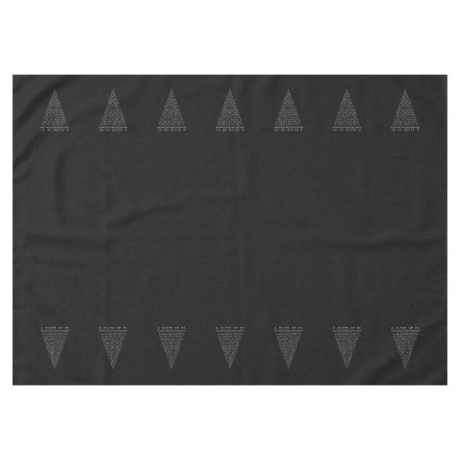 A Slice of Pi Triangle Tablecloth (Front (Horizontal))