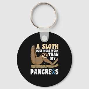 A Sloth Does More Work Than My Pancreas _3 Key Ring