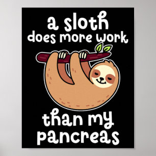 A Sloth Does More Work Than My Pancreas Diabetes A Poster