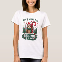 A Sloth For Christmas. Cute, Christmas Sloth With 