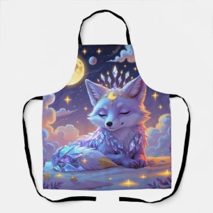 A small Star Whisper Moonlit Fox sleeping peaceful Apron