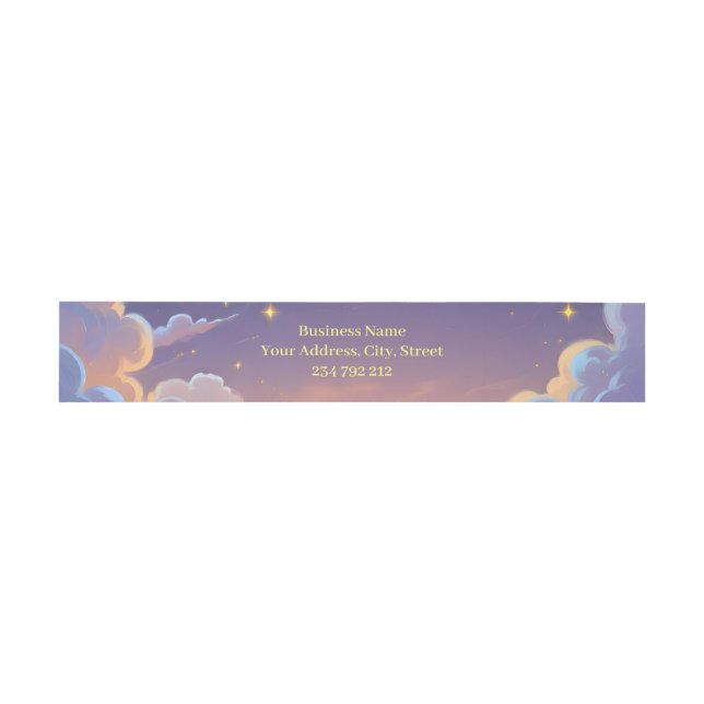 A small Star Whisper Moonlit Fox sleeping peaceful Invitation Belly Band (Flat)