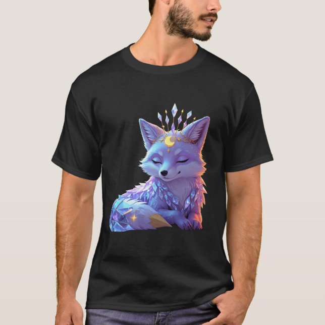 A small Star Whisper Moonlit Fox sleeping peaceful T-Shirt (Front)