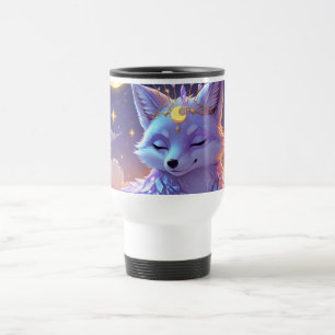 A small Star Whisper Moonlit Fox sleeping peaceful Travel Mug