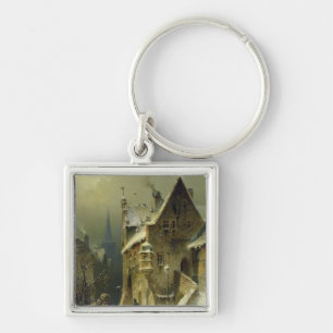 A Small Town in the Rhine Key Ring
