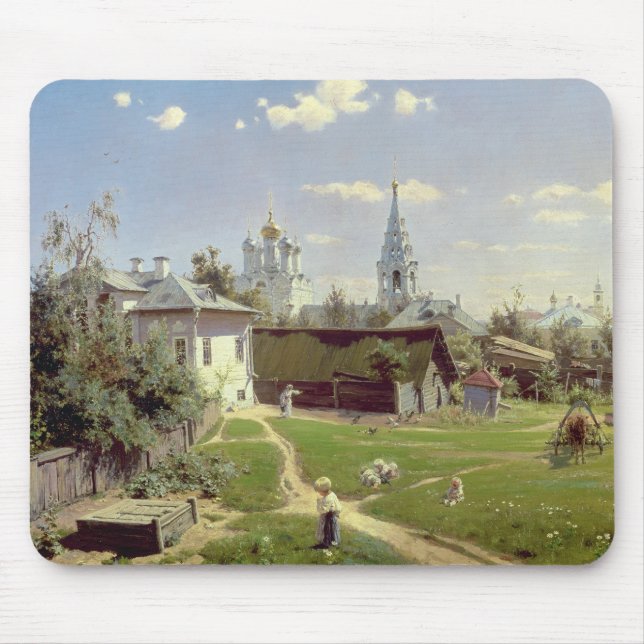A Small Yard in Moscow, 1878 Mouse Pad (Front)