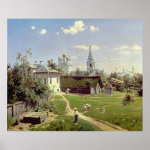 A Small Yard in Moscow, 1878 Poster