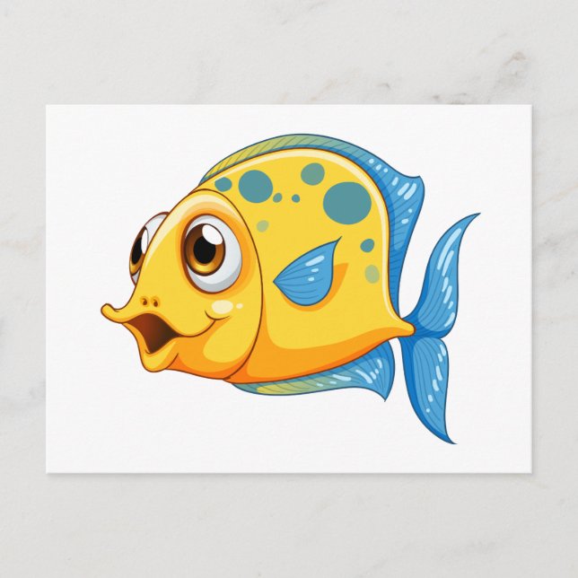 A small yellow fish postcard (Front)