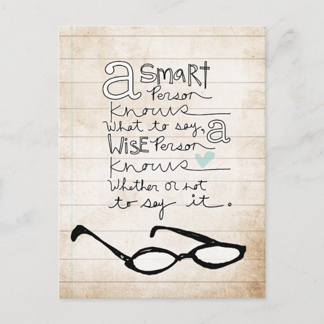 a smart person... postcard (Front)