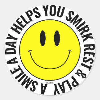 A Smile A Day Happy Smilie Sticker