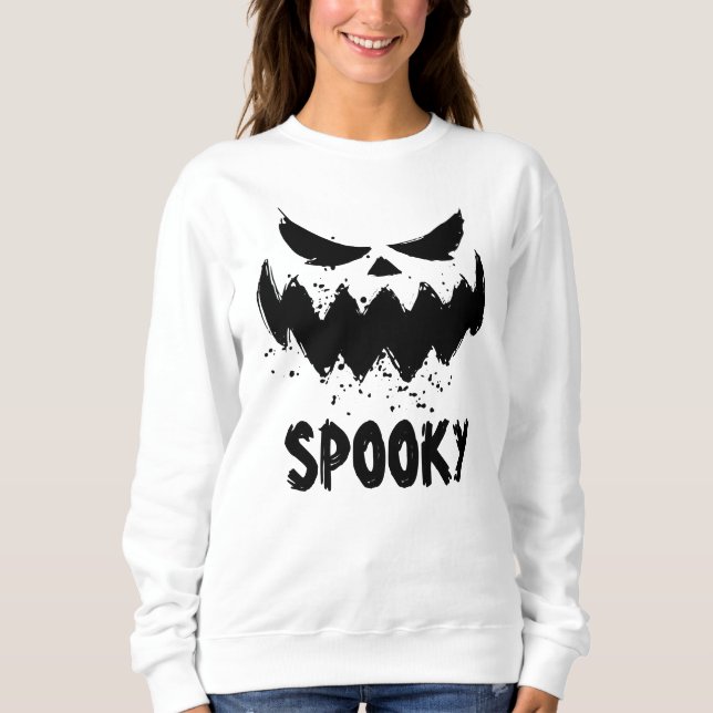 A smile Spooky Face Halloween  Sweatshirt (Front)