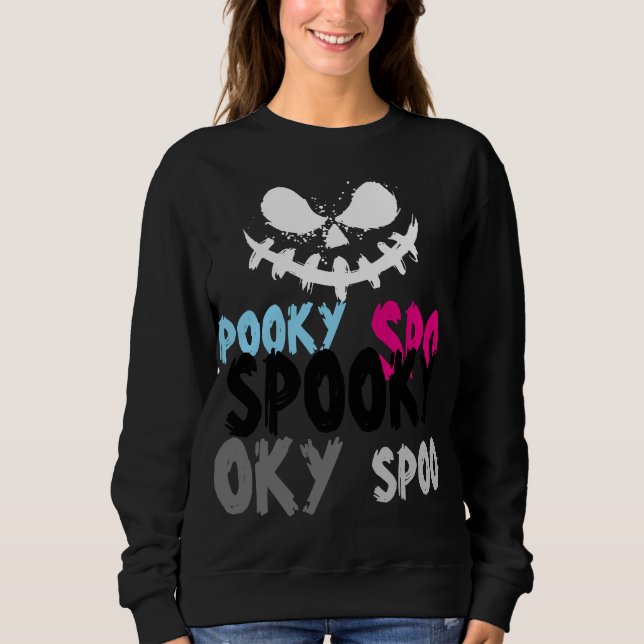 A smile Spooky Face Halloween  Sweatshirt (Front)