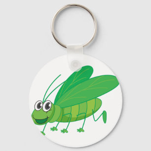 A smiling grasshopper key ring