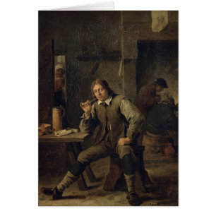A Smoker Leaning on a Table, 1643