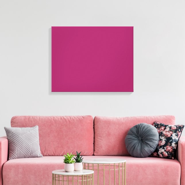 A smooth purple background with a sharp white bord canvas print (Insitu(LivingRoom))