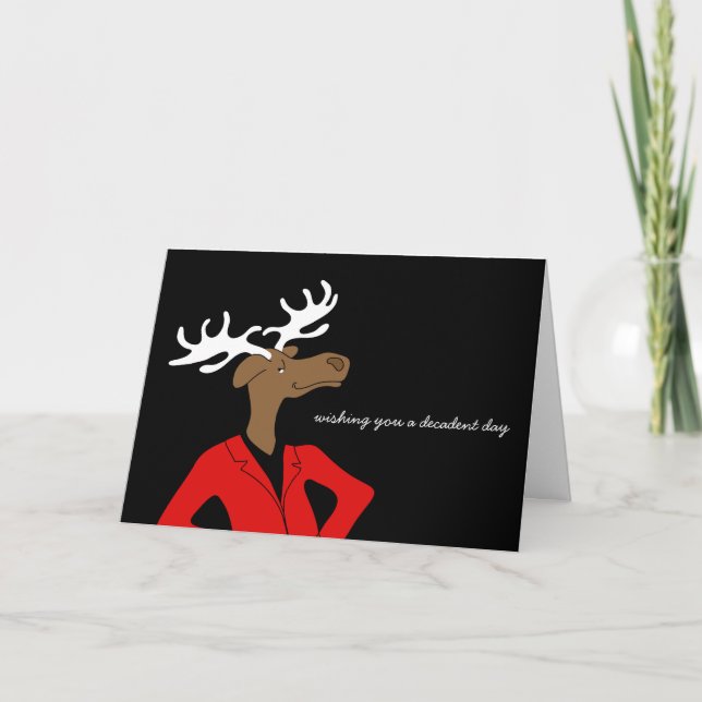 A Snarky Moose  Holiday Card (Front)