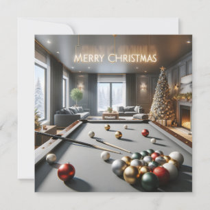 A Snooker Christmas Delight Holiday Card