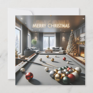 A Snooker Christmas Delight Holiday Card