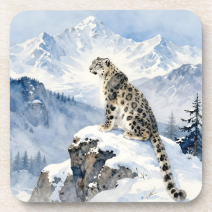 A Snow Leopard on Snowy Peak Coaster